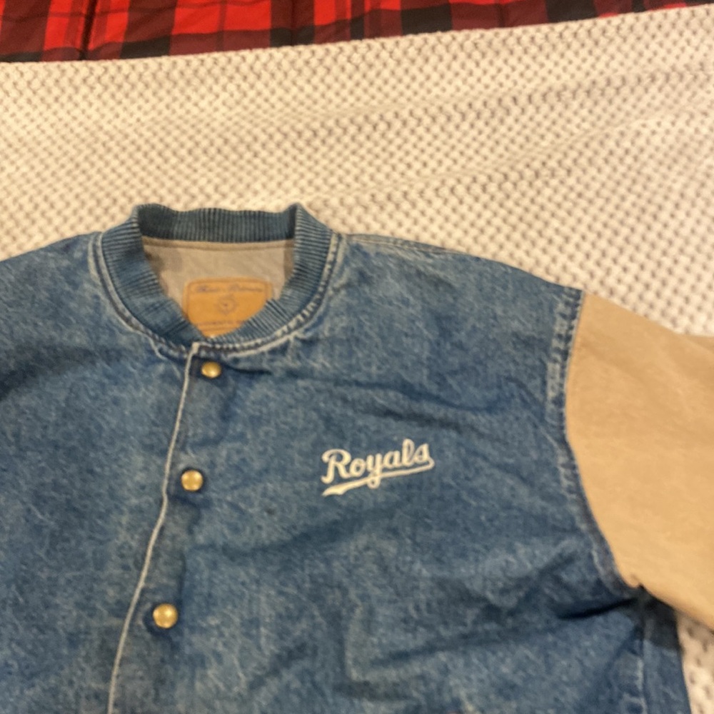 Vintage Kansas City Royals denim style jacket, size large